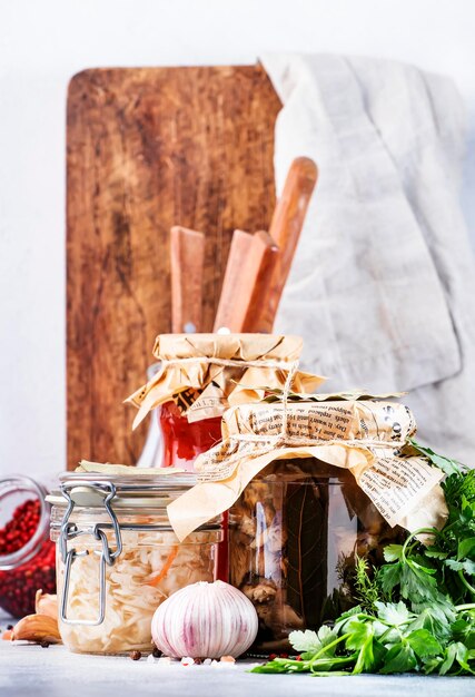 Zestaw kuchenny z warzywami i przyprawami